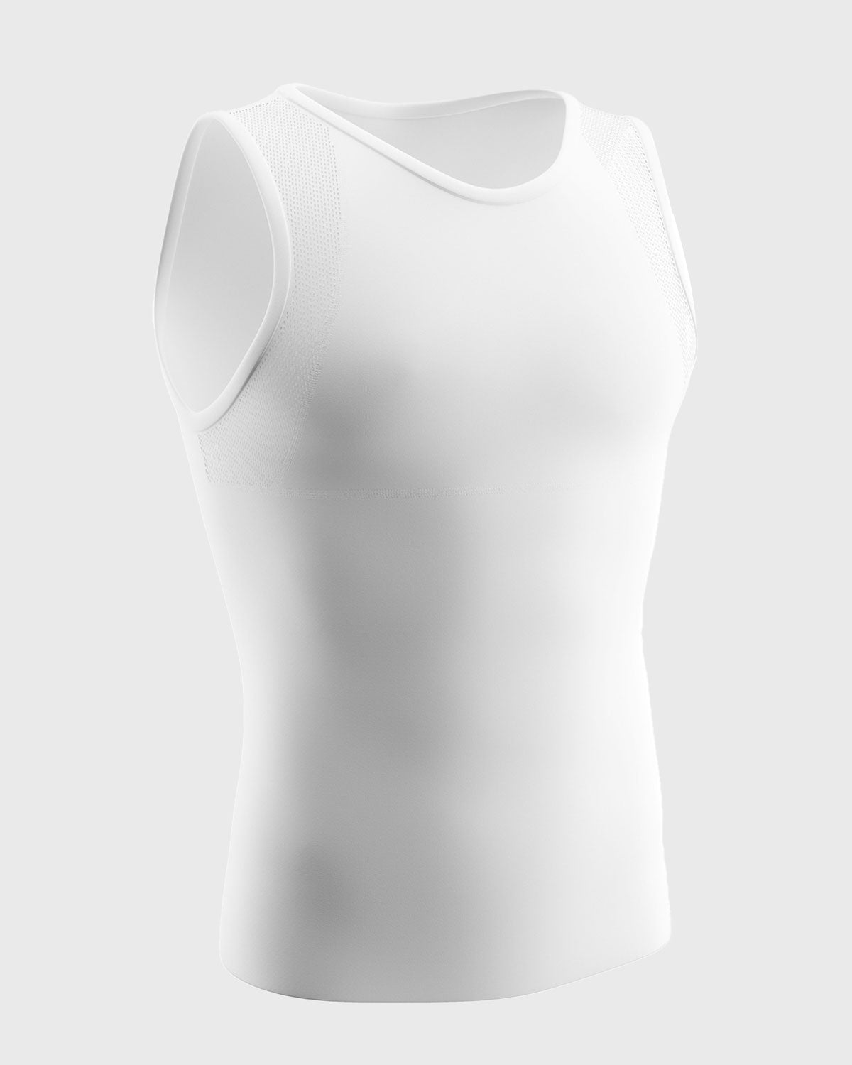 Stretch Cotton Moderate Compression Shaper Tank, Mesh Cutouts