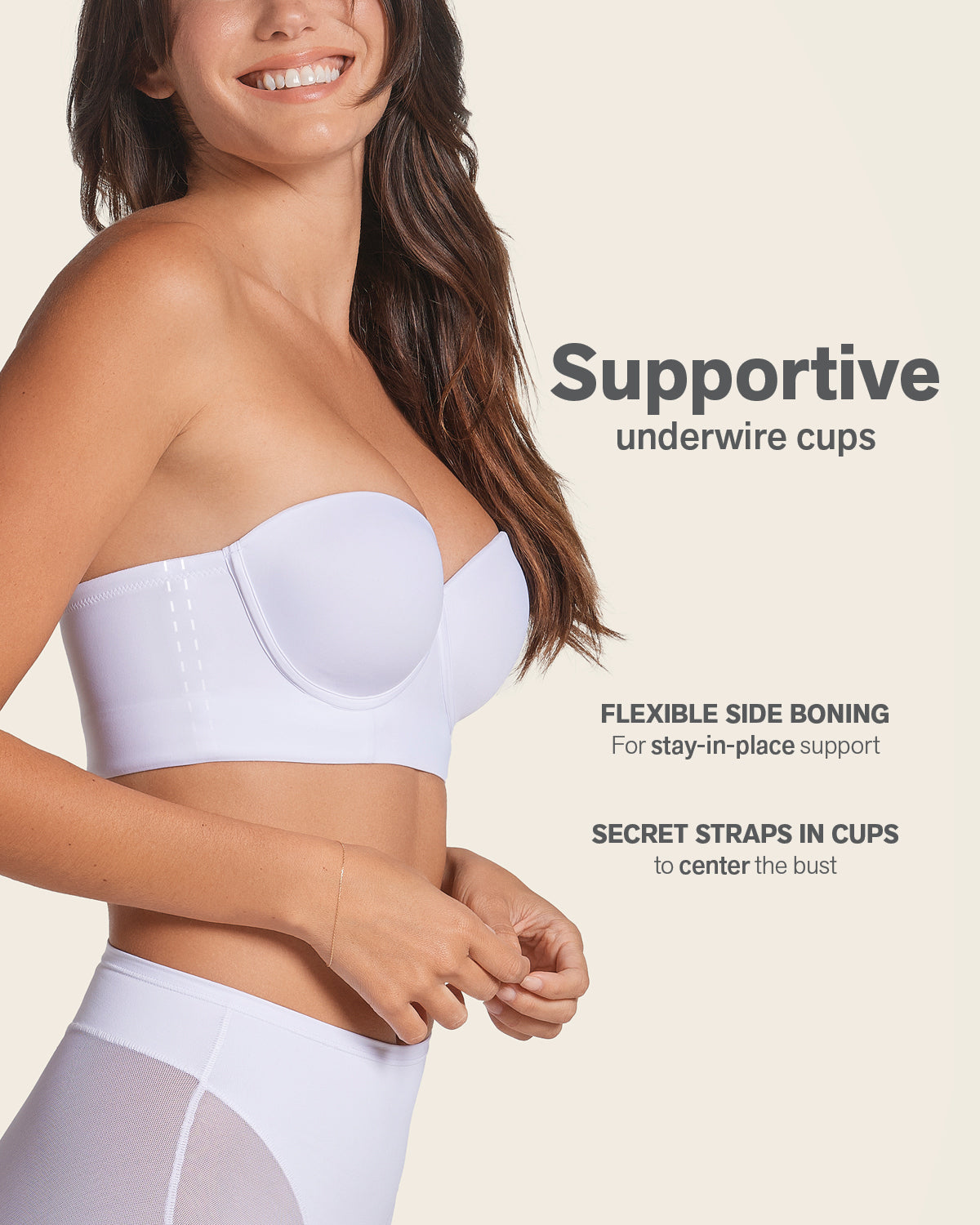 2-Pack Bras 360: Strapless Longline Contouring Bras