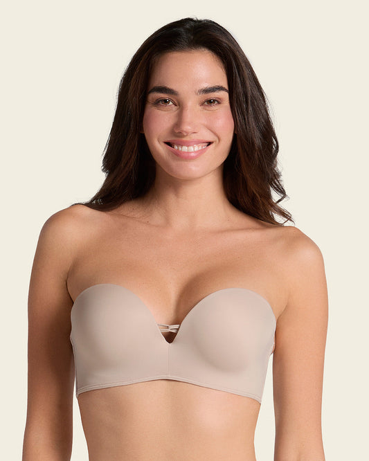 Triple Push-Up Strapless Bra
