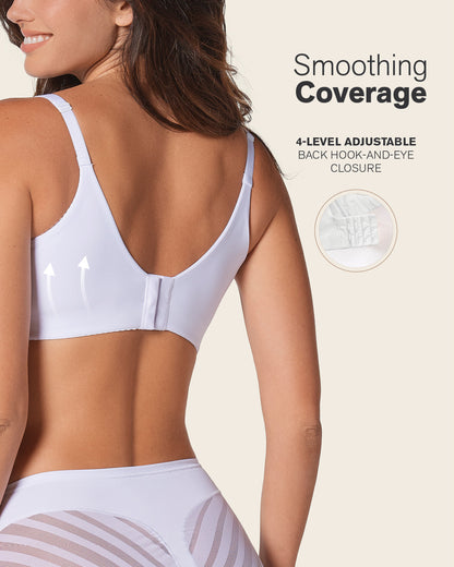 2-Pack High Profile Back Smoothing Bras with Soft Full Coverage Cups