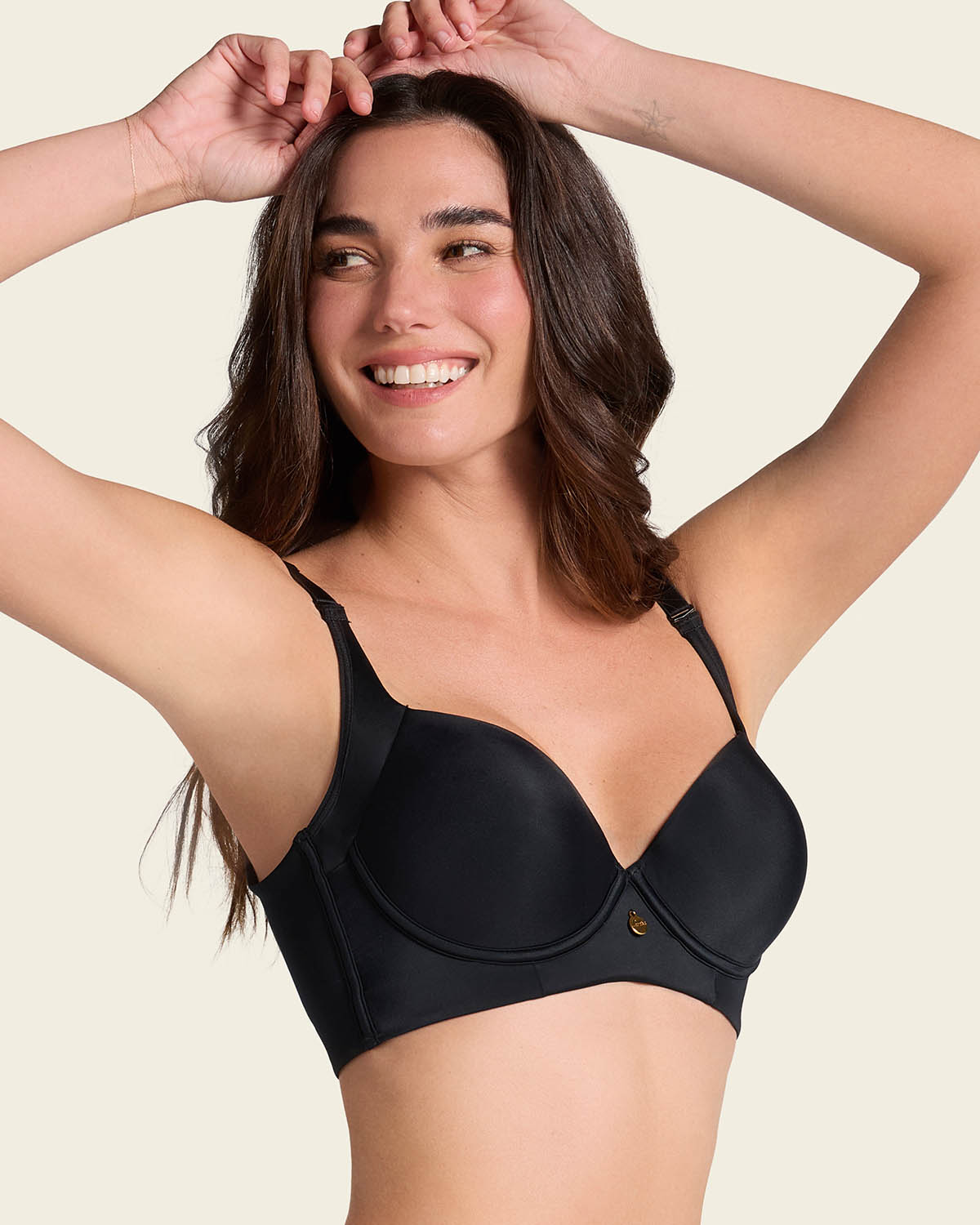 2-Pack High Profile Back Smoothing Bras with Soft Full Coverage Cups