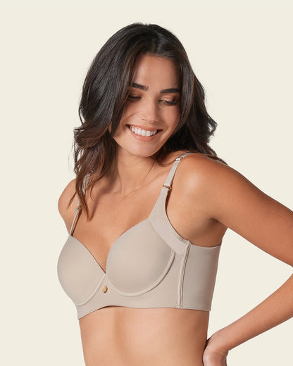 High Profile Bra + Stripe Undetectable Panty in Nude