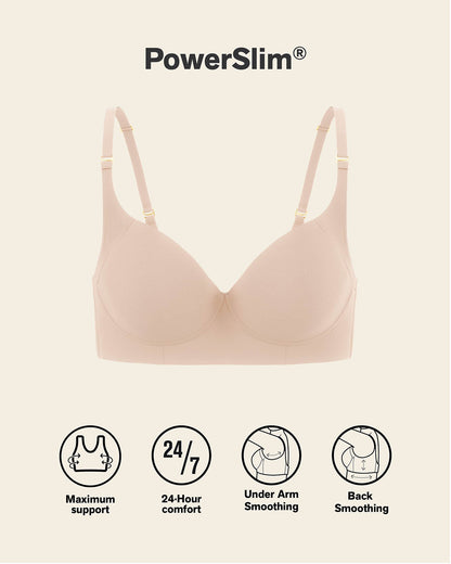 2-Pack High Profile Back Smoothing Bras with Soft Full Coverage Cups