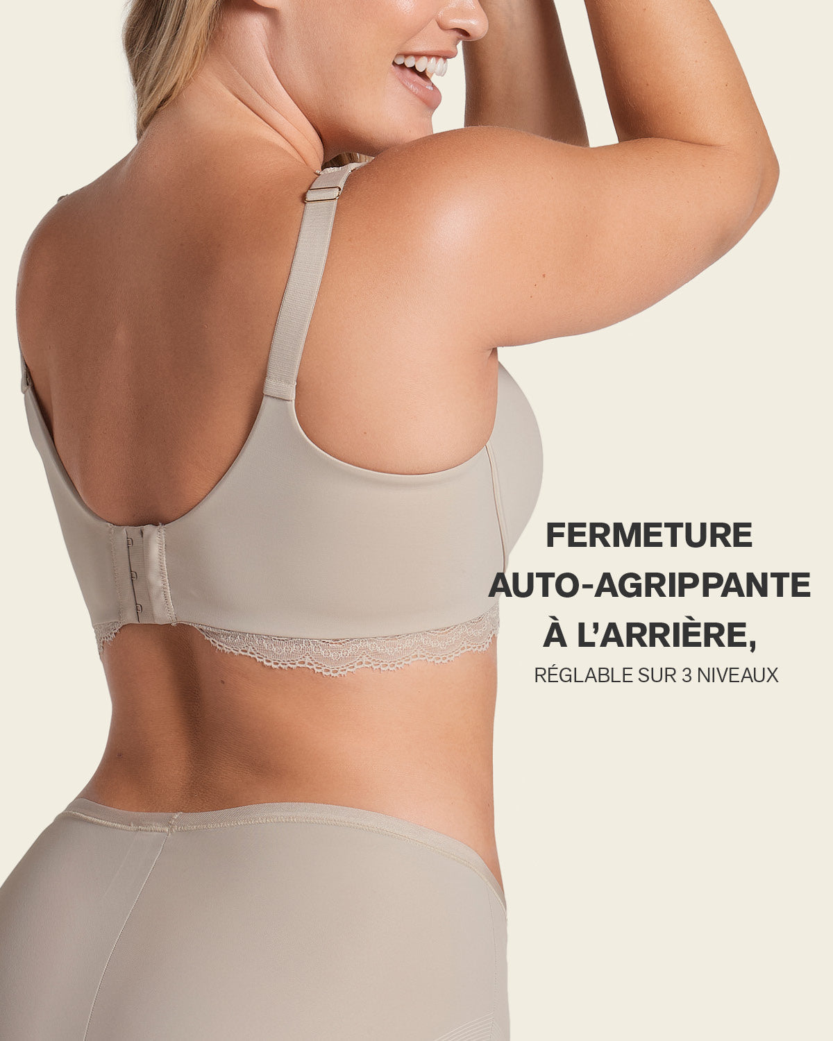 Lace Profile Bra & Ultra Light Lace Panty in Nude