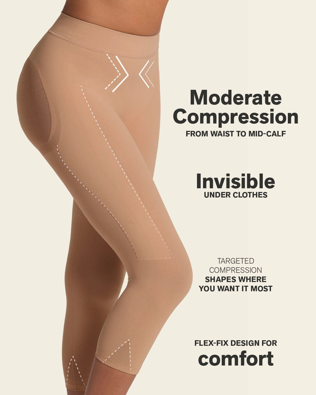 Invisible High-Waisted Capri Shaper