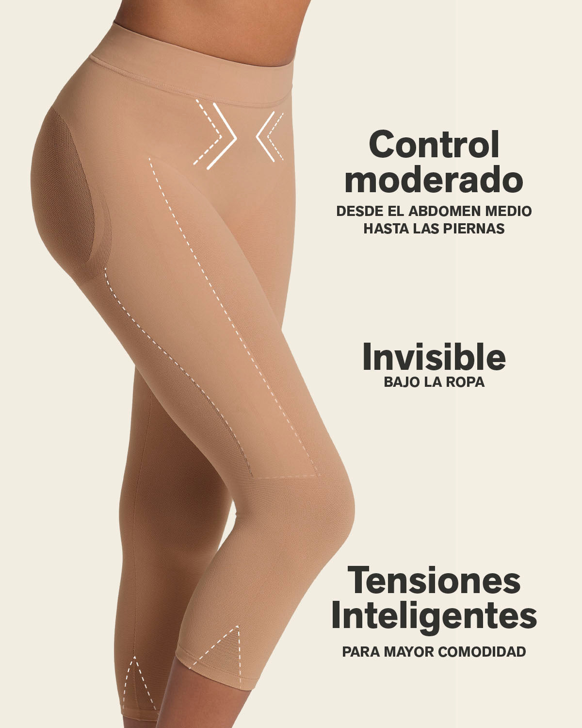 PowerStay Short + SmartShape Capri in Golden Beige