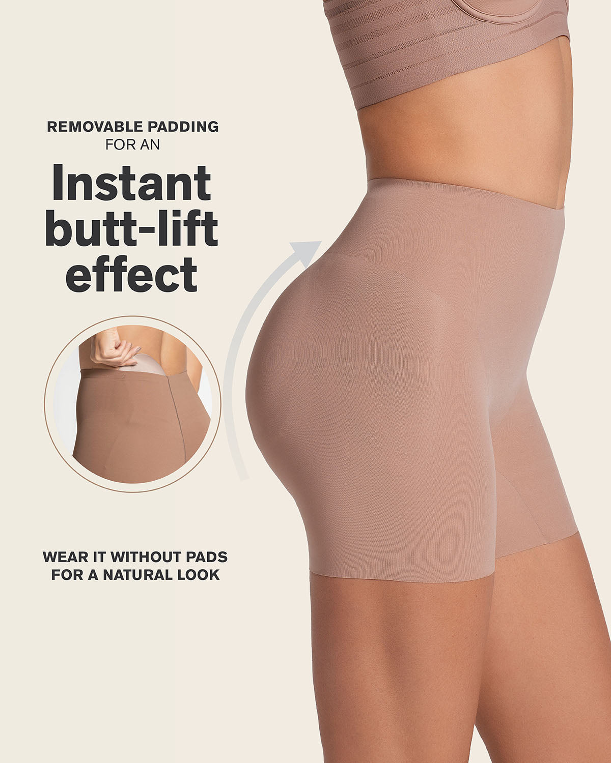 PadUp Panty & PadUp Short in Nude