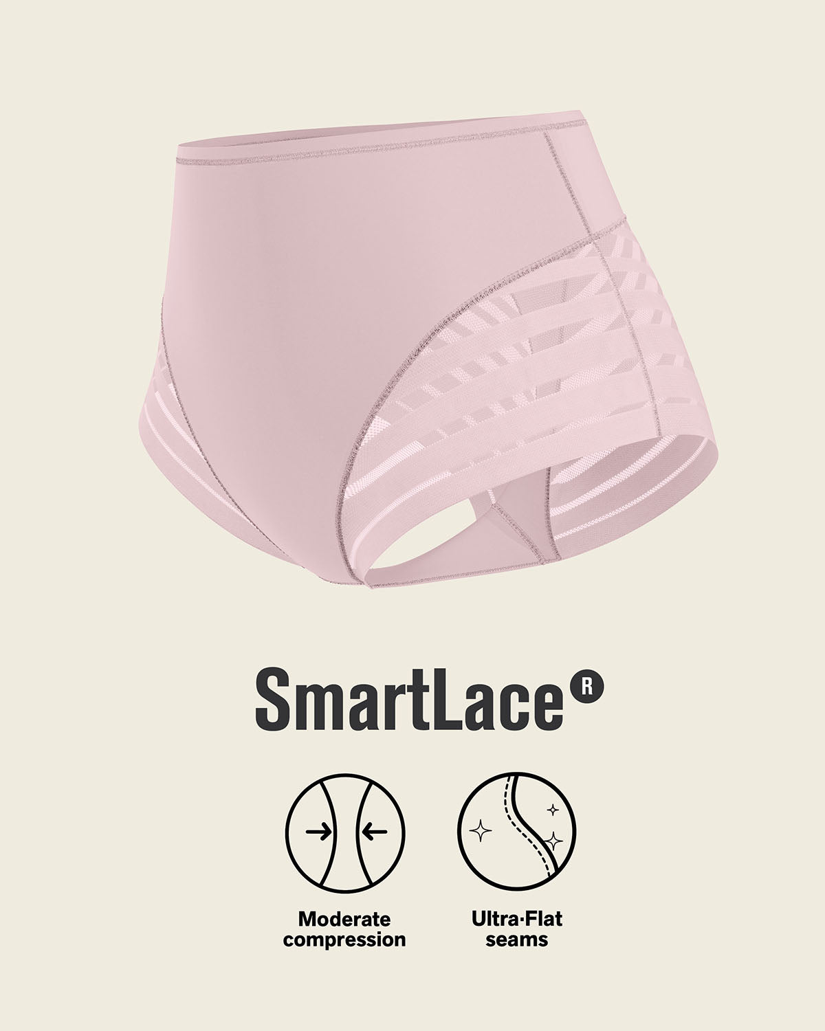 Everyday Bra + Stripe Undetectable Shaper Panty in Rosewood