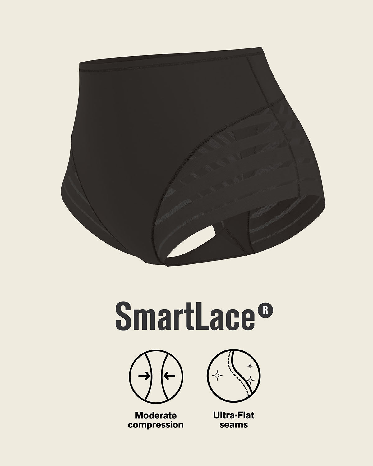 Everyday Bra + Stripe Undetectable Shaper Panty in Black