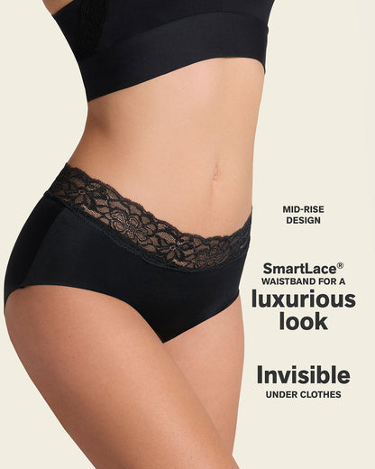 Ultra Light Lace Trim Hipster Panty