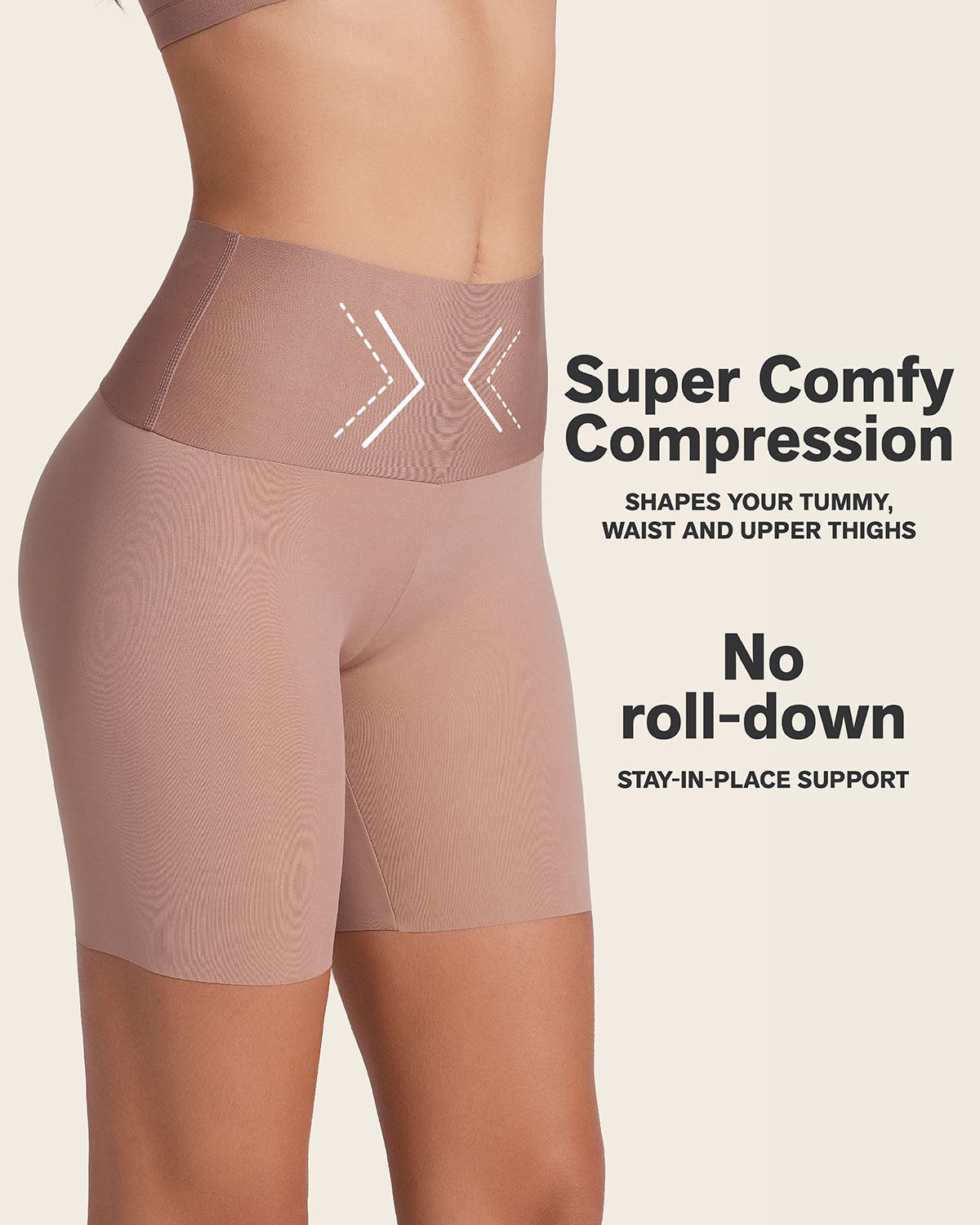 2-Pack Stay-In-Place Seamless Shapewear Shorts