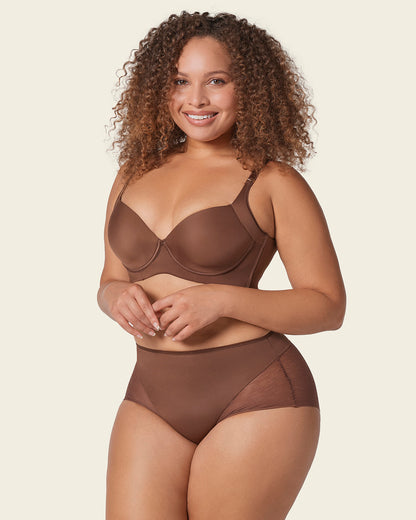 High-Waisted Sheer Lace Shaper Panty