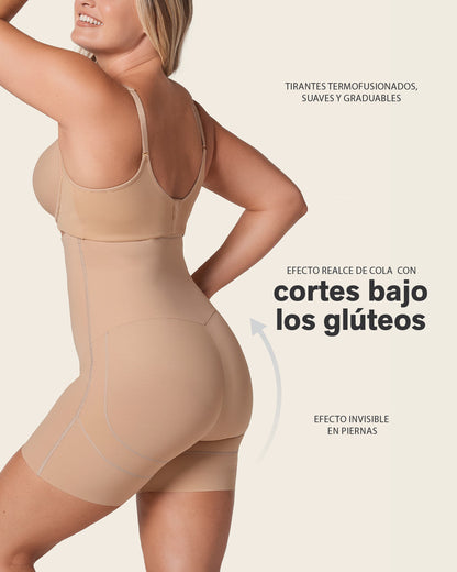 Strapless Sculpting Step-in Body Shaper with Short Bottom