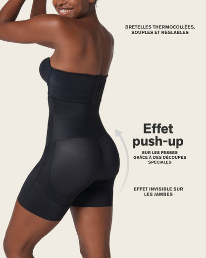 Strapless Sculpting Step-in Body Shaper with Short Bottom