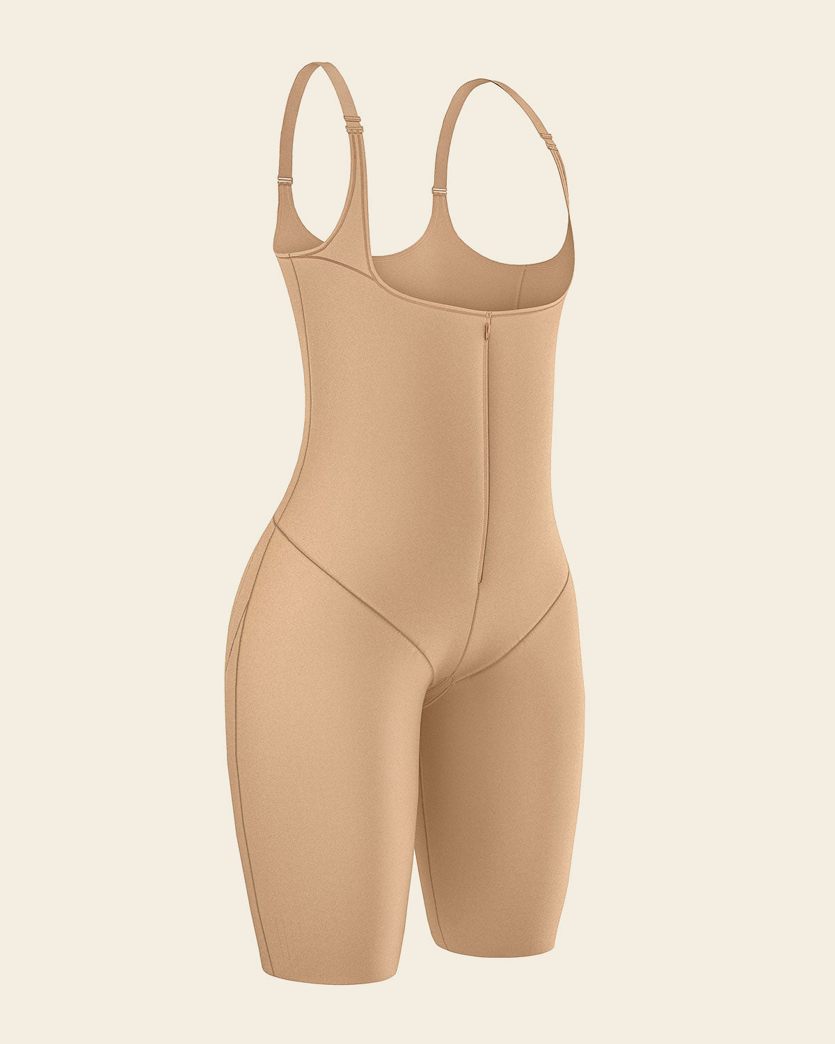 Post-Surgical Mid-Thigh Girdle made of Soft Compression Fabric, Hook-and-Zip Closure