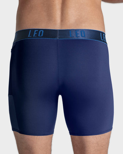 Long Athletic Boxer Brief with Side Pocket