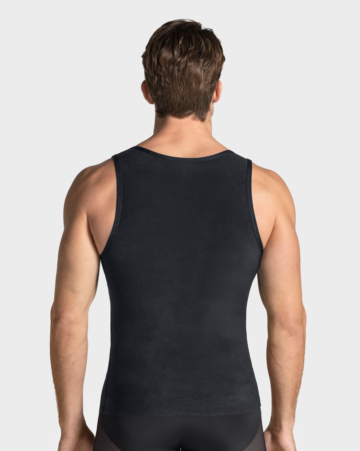 3-Pack of Stretch Cotton Moderate Compression Shaper Tanks with Mesh Cutouts