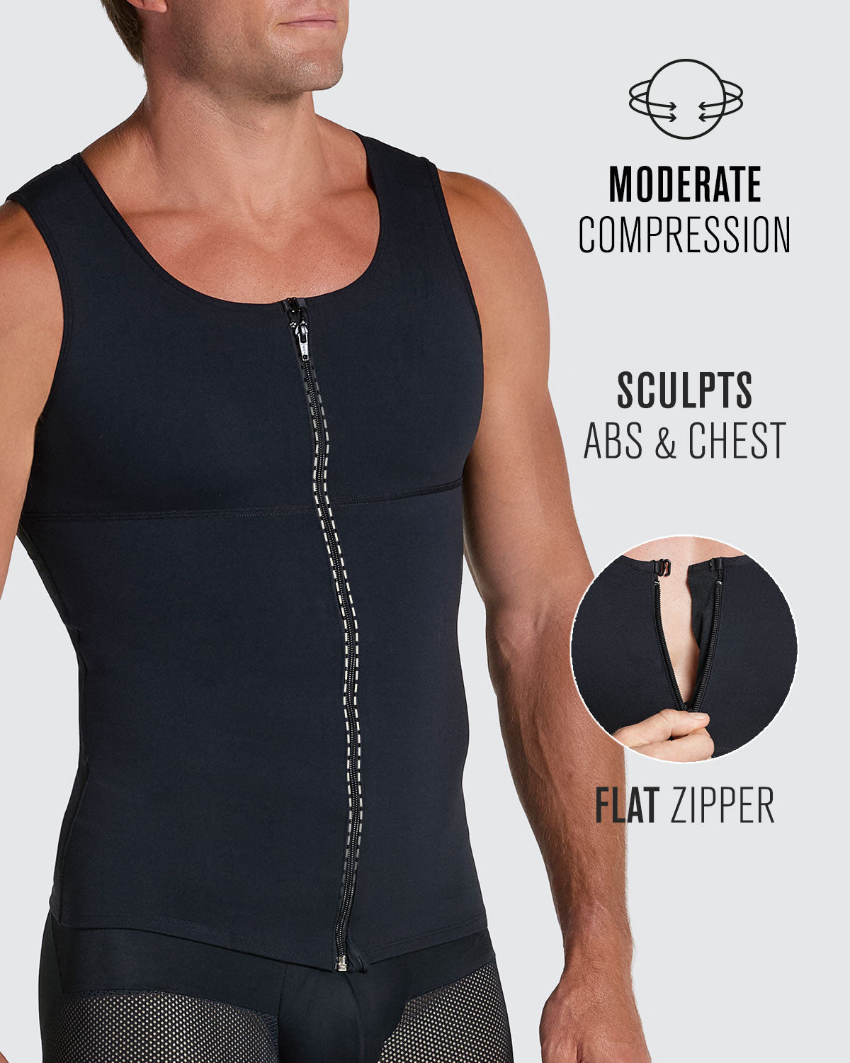Moderate Shaper Vest with Double-Layered Abs & Back Support