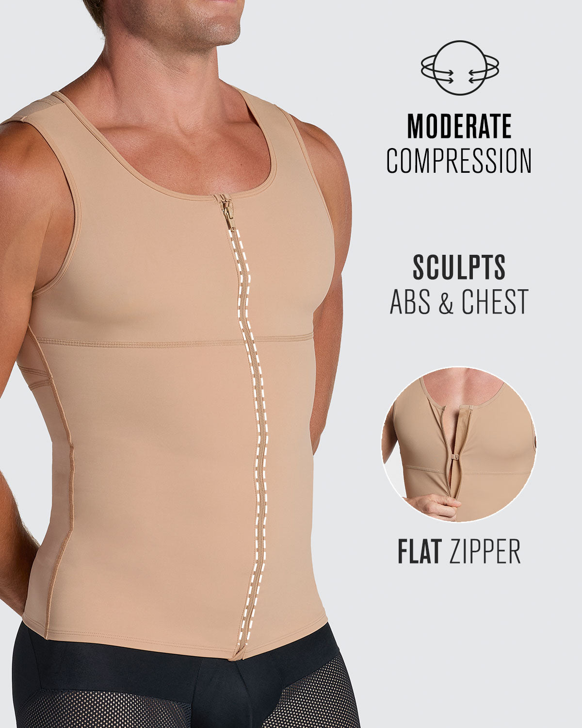 Moderate Shaper Vest with Double-Layered Abs & Back Support