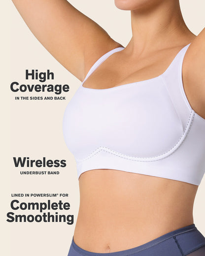 Everyday Bra + Stripe Undetectable Shaper Panty in White