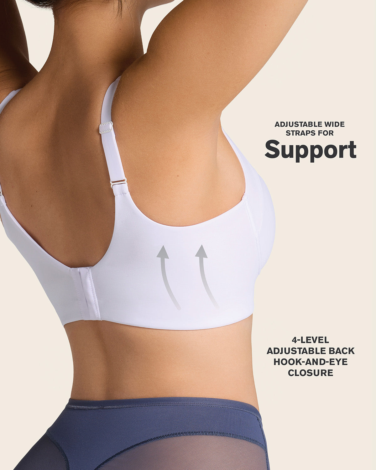 Everyday Bra + Stripe Undetectable Shaper Panty in White
