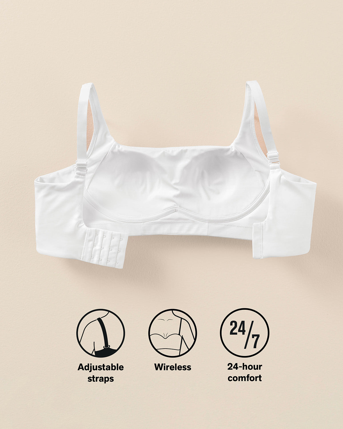 Everyday Bra + Stripe Undetectable Shaper Panty in White