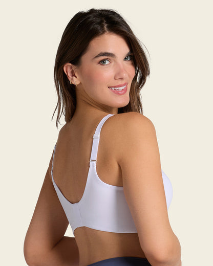 Everyday Bra + Stripe Undetectable Shaper Panty in White
