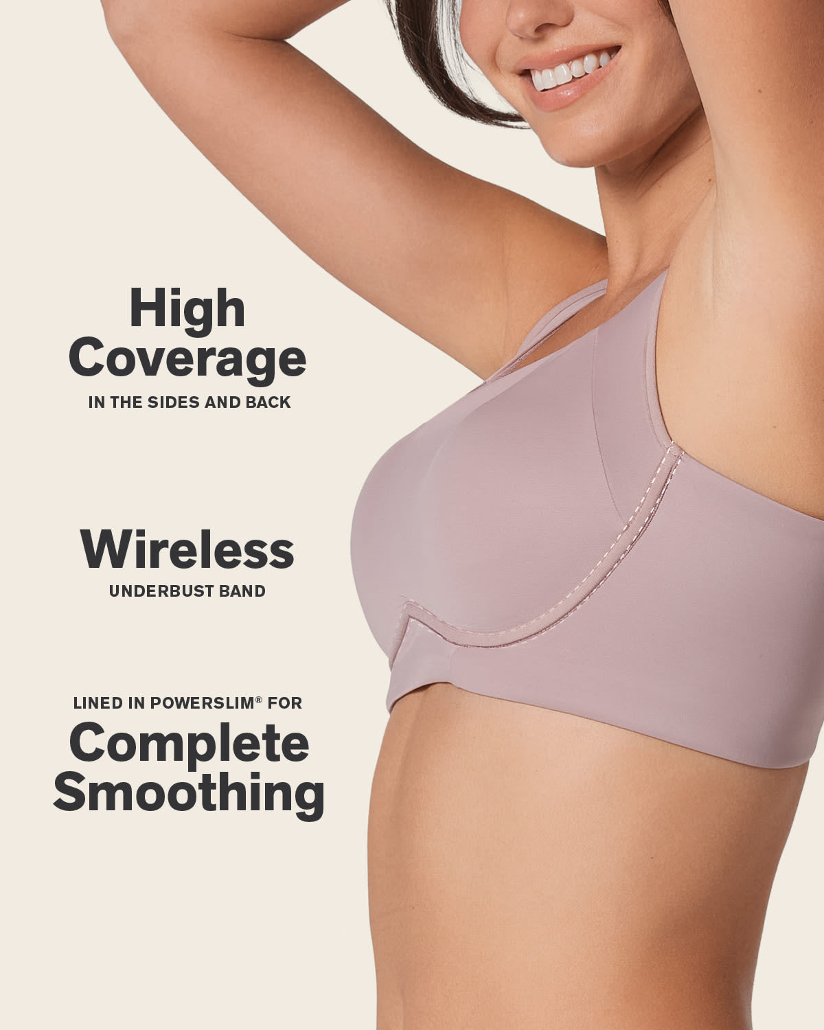 Everyday Bra + Stripe Undetectable Shaper Panty in Rosewood
