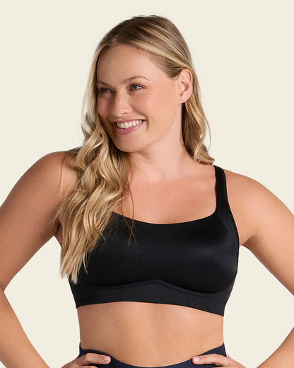 Everyday Bra + Stripe Undetectable Shaper Panty in Black