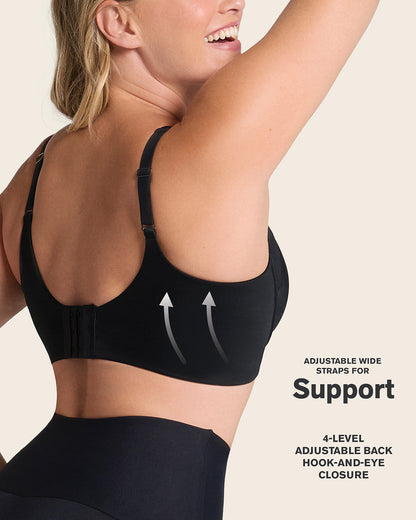 Everyday Bra + Stripe Undetectable Shaper Panty in Black