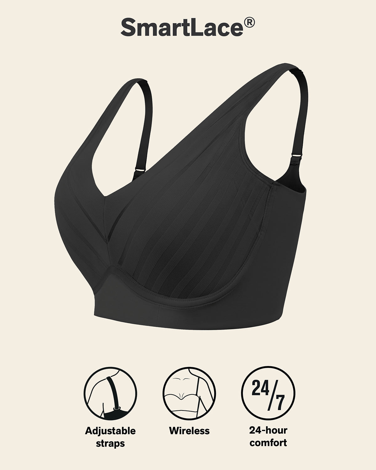 Daily Bra & UltraStripe Undetectable in Black