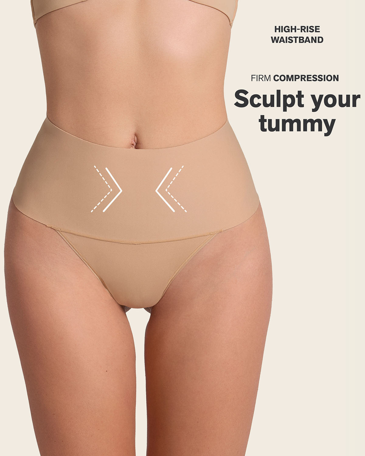3-Pack High-Tech High-Waisted Sculpting Thongs