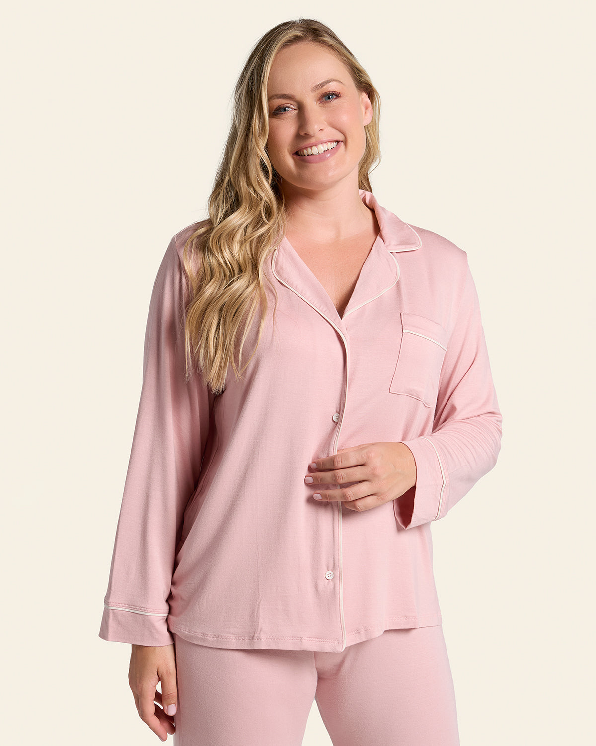 Pajama Set: Long Sleeve Shirt + Long Pant